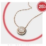 25% Off De Couer IGI Certified 14K Gold 1/3ct TDW Diamond Halo Necklace